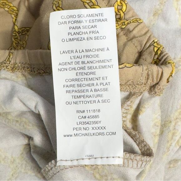 Michael Michael Kors Tan Chain Printed Top - Size 2X - Picture 6 of 6